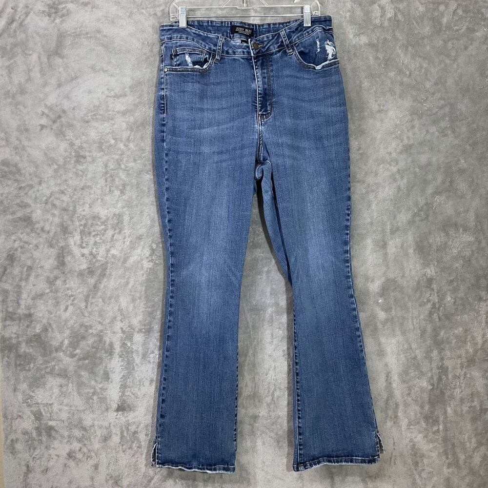 Judy Blue Jeans Women's 18W Blue Slim Bootcut Denim High Rise Western Cowgirl *
